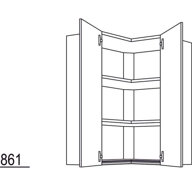 Wand-Eckschrank - 1