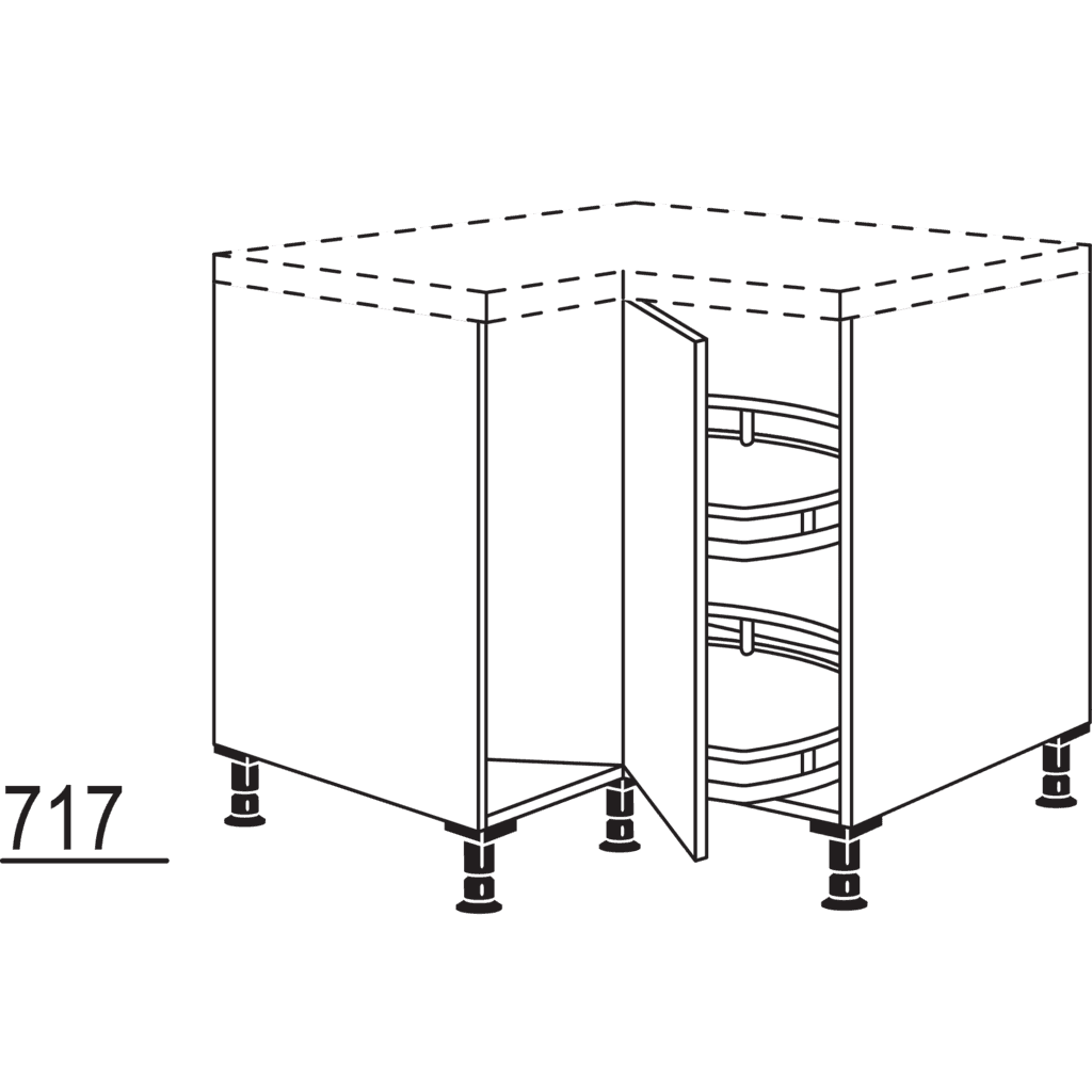 Karussell-Eckschrank