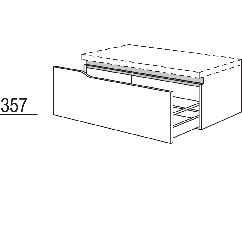 Abschluss-Auszugschrank Curve