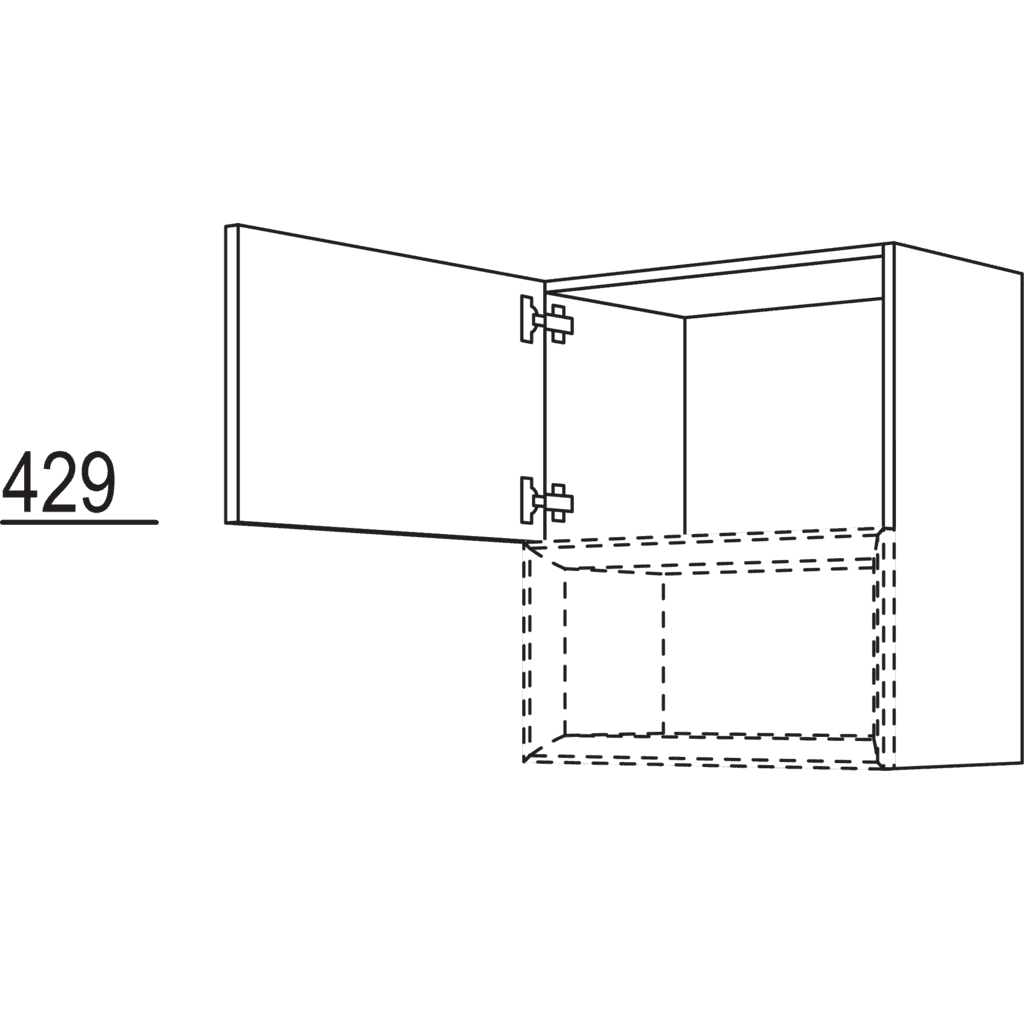Wandschrank für
Regaleinsatz Case