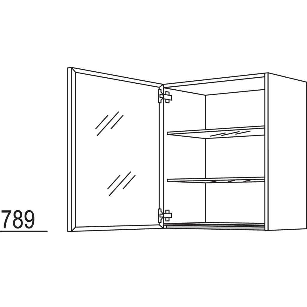 Glas-Wandschrank Flat