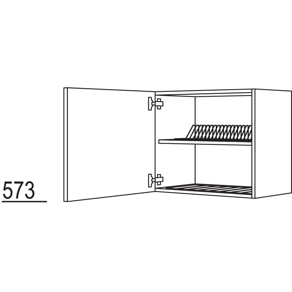 Wandschrank mit Abtropfgitter