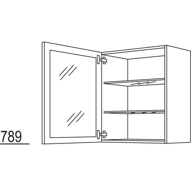 Wandschrank Glasrahmentür