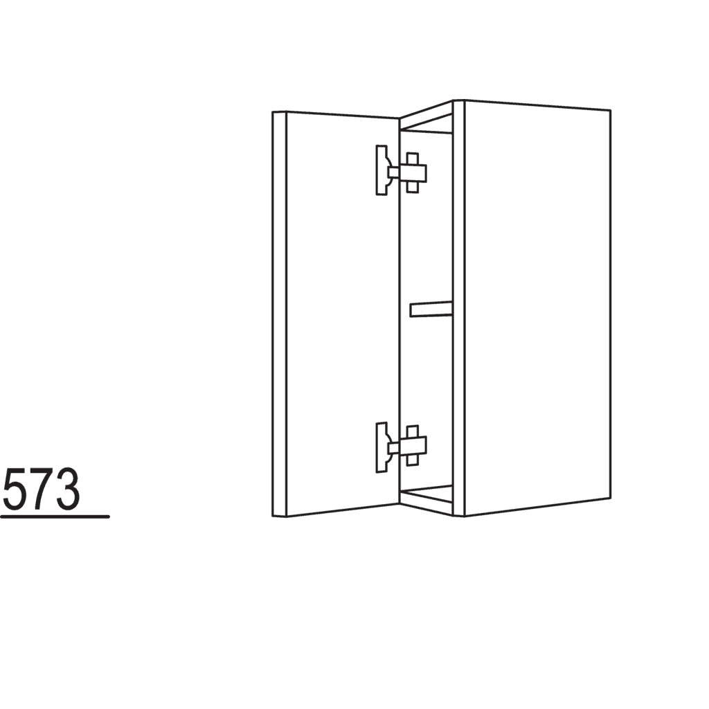 Wandschrank, diagonal
