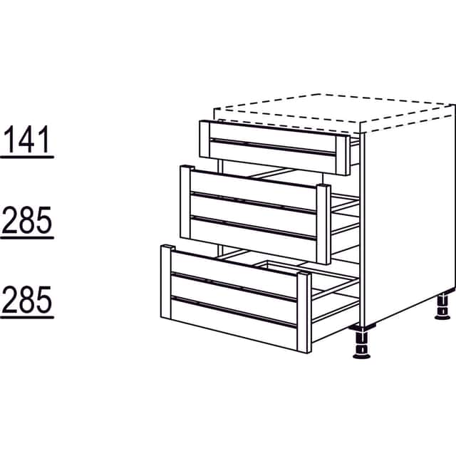 XL-Auszugschrank Landhaus
mit Eiche Massivholzblenden - 1
