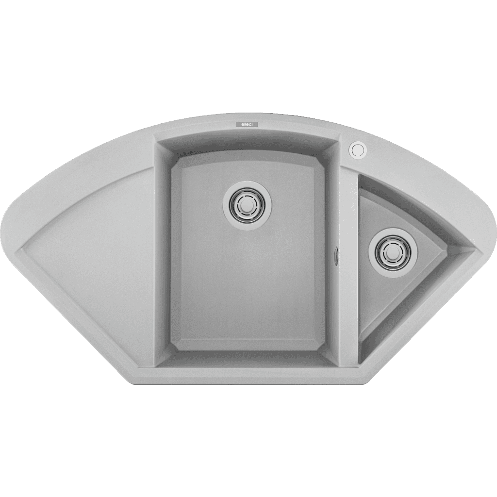 ELLECI: Einbauspüle Easy
Corner, aus GRANITEK®,
Alumetallic