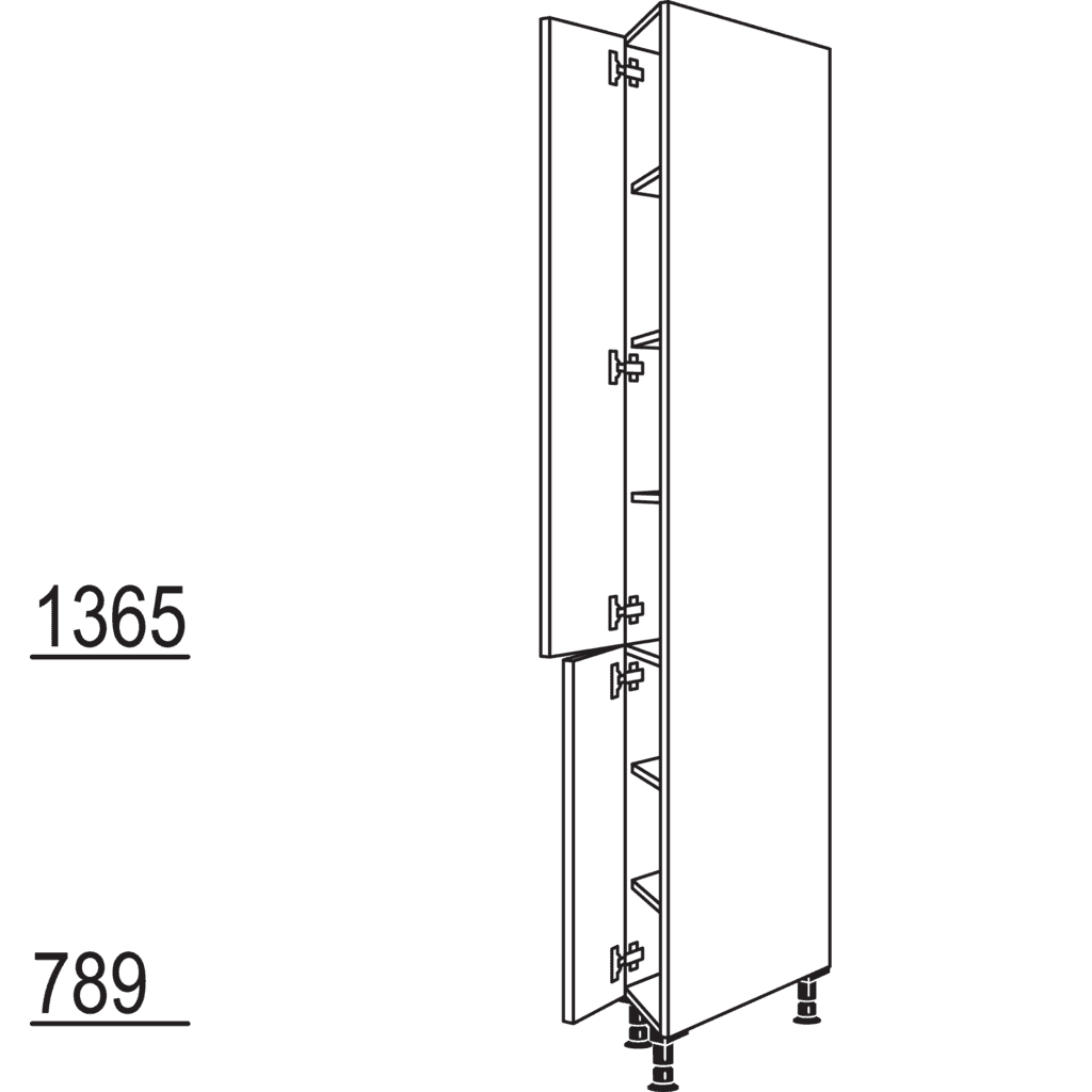 XL-Hochschrank, diagonal