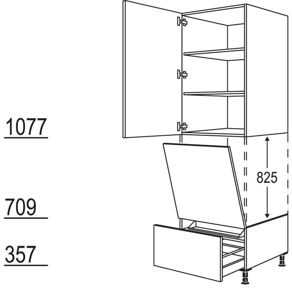 Geräte-Umbau Geschirrspüler
geeignet für
Nischenhöhe: 825 mm /