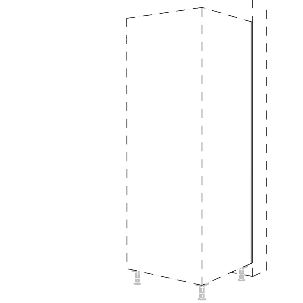 Abdeckprofil zum
Tiefenausgleich an Highboards
und Hochschränk