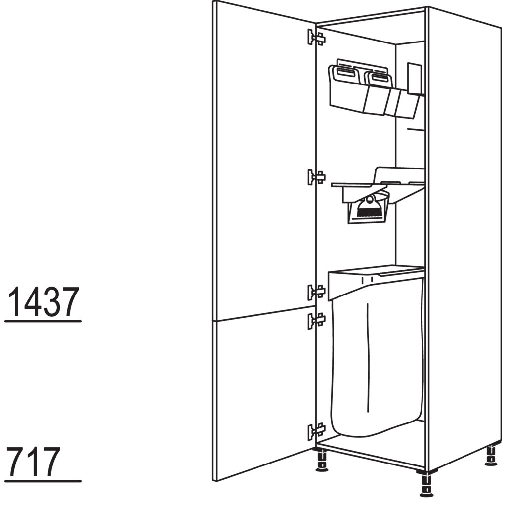 Hochschrank mit
Ordnungssystem Laundry-Area