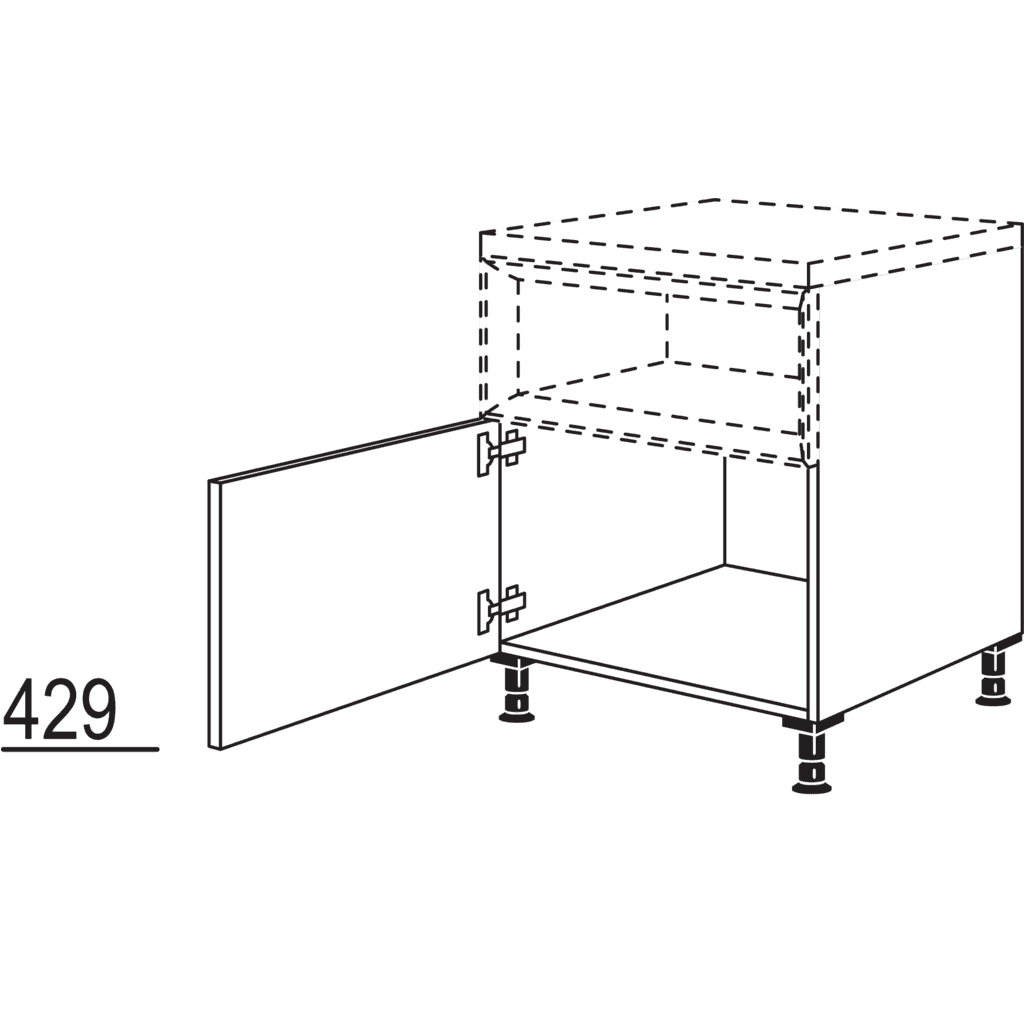 Unterschrank für
Regaleinsatz Case