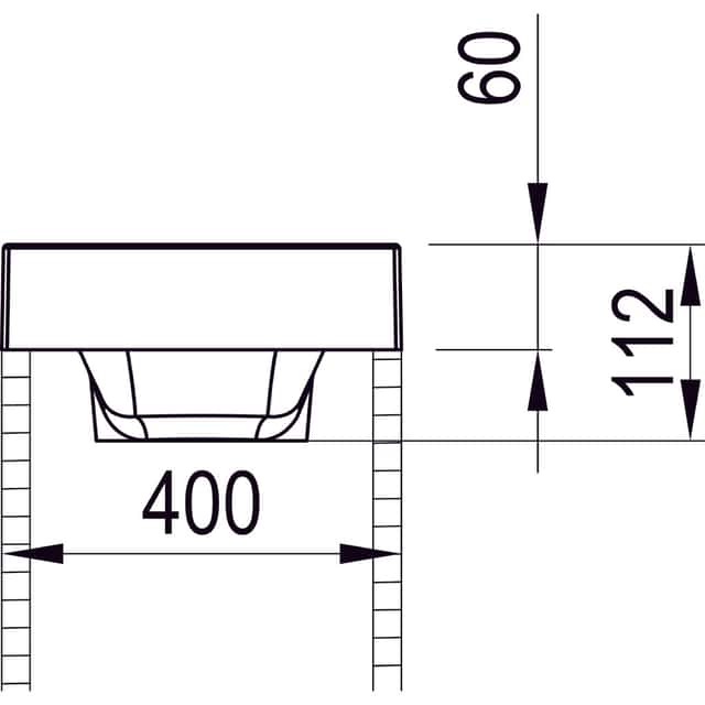 MARMITE: Möbelwaschtisch RonX
410LR, Mineral Composite, ohne
Überlauf, Weiß Hochglanz - 2