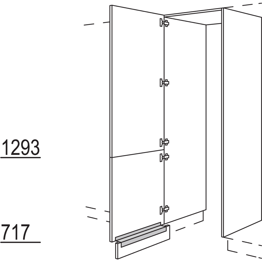 Hochschrank-Durchgangstür