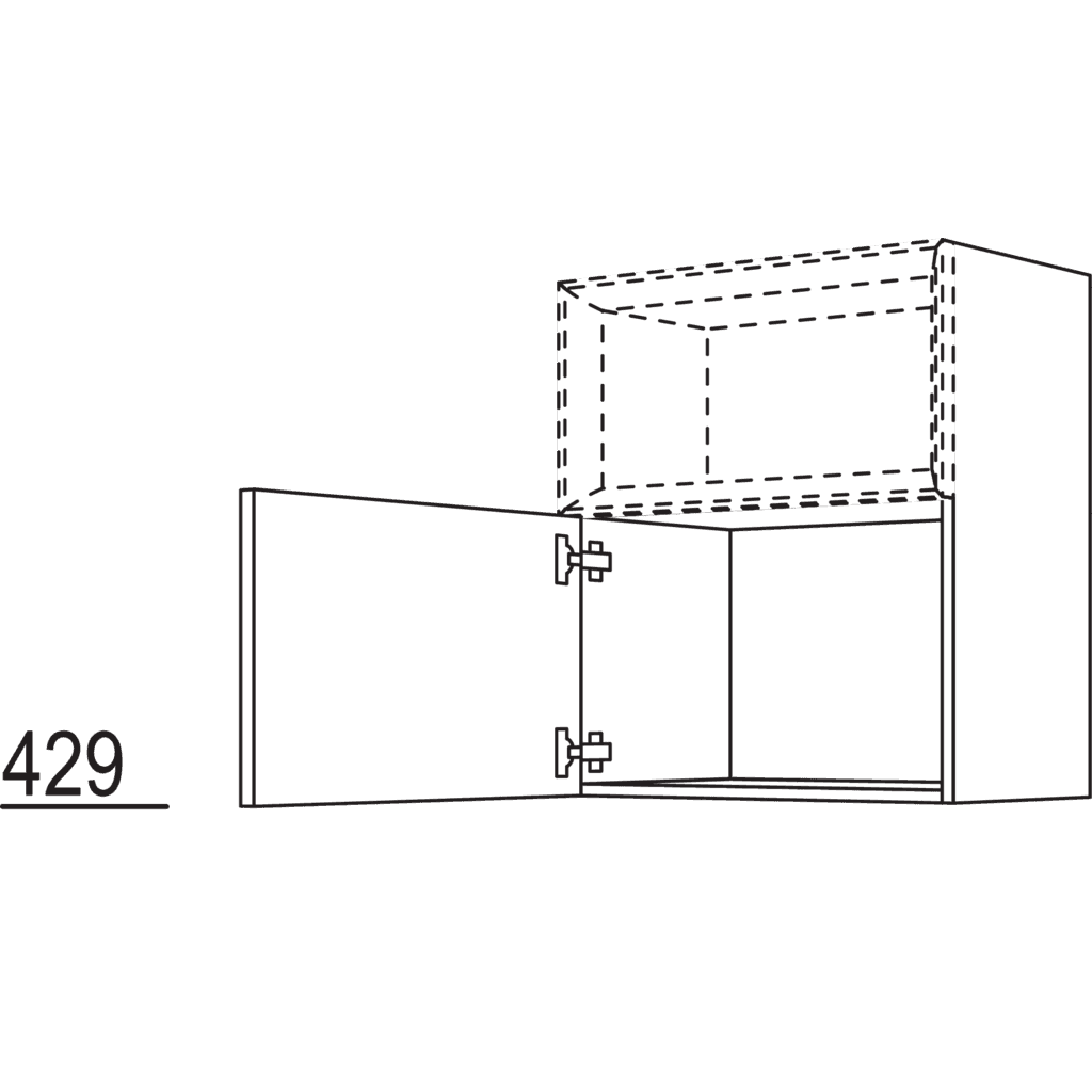 Wandschrank für
Regaleinsatz Case