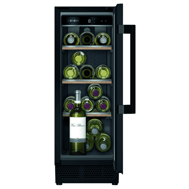 SIEMENS Weinkühlschrank
KU20WVHF0 mit Glastür, 300 mm
breit, Schwarz