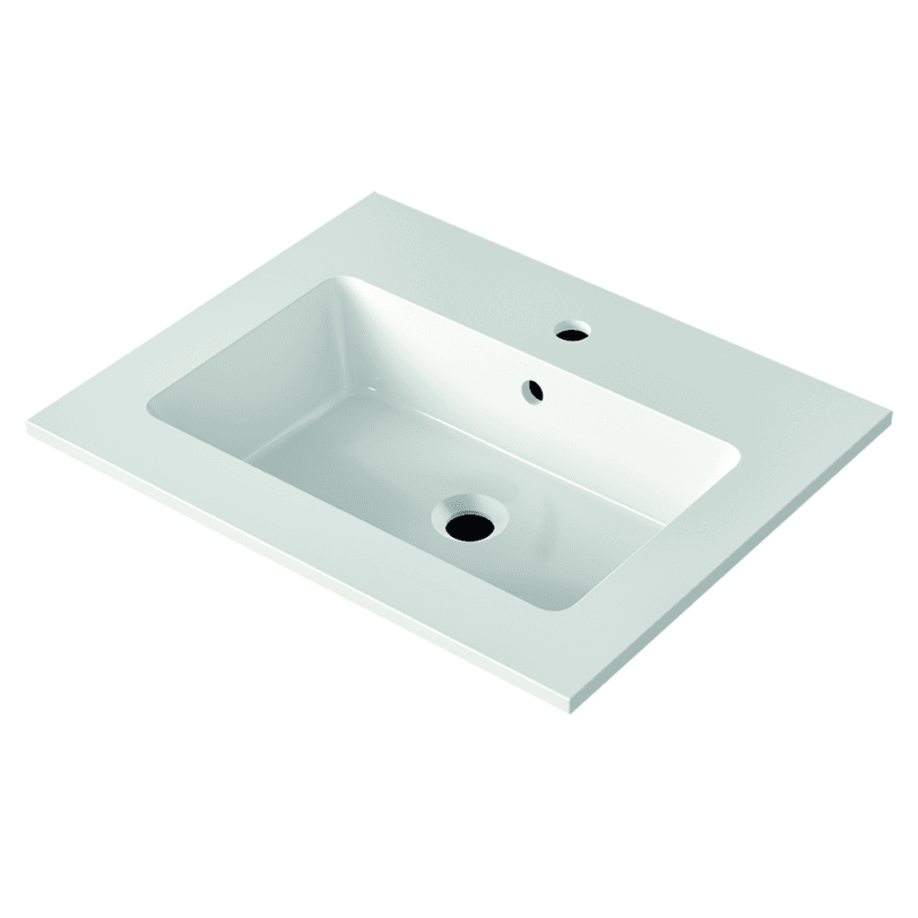 NICOS INTERNATIONAL:
Möbelwaschtisch MAX 610,
Mineral Composite, Weiß