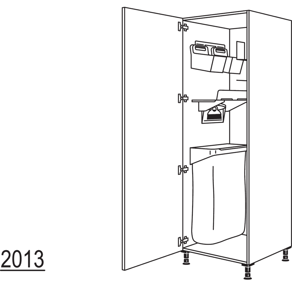 Hochschrank mit
Ordnungssystem Laundry-Area