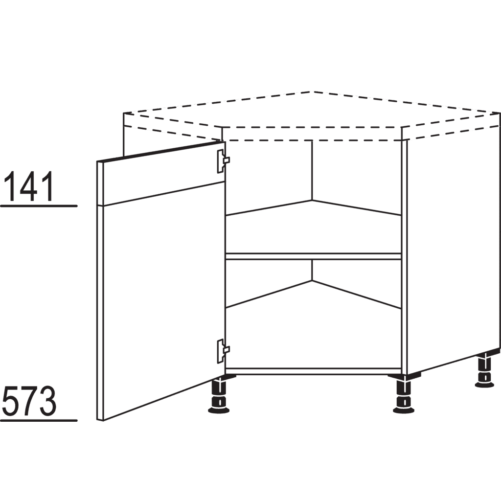 Diagonal-Eckschrank