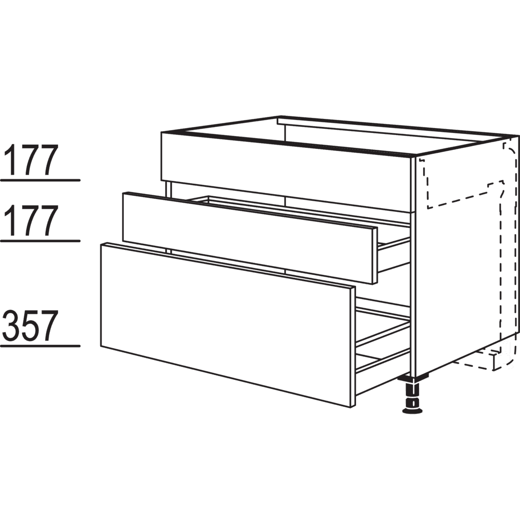 Kochstellenschrank für
Kochfeldabzug