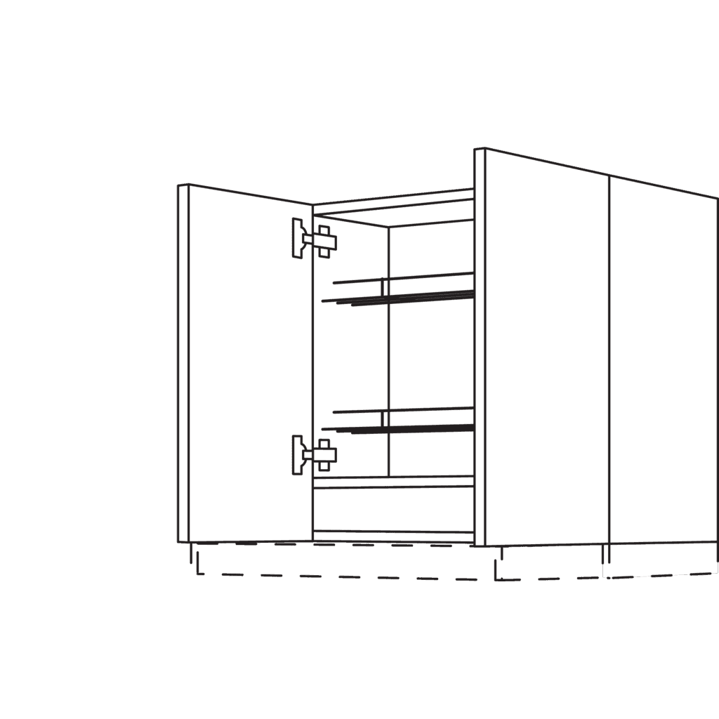 Wandschrank für
Flachschirm-Dunsthauben