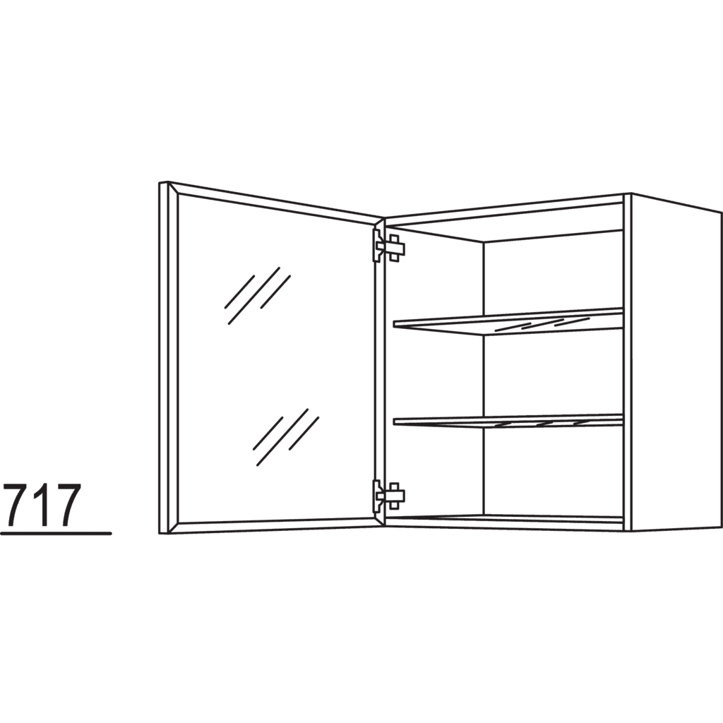 Glas-Wandschrank Flat