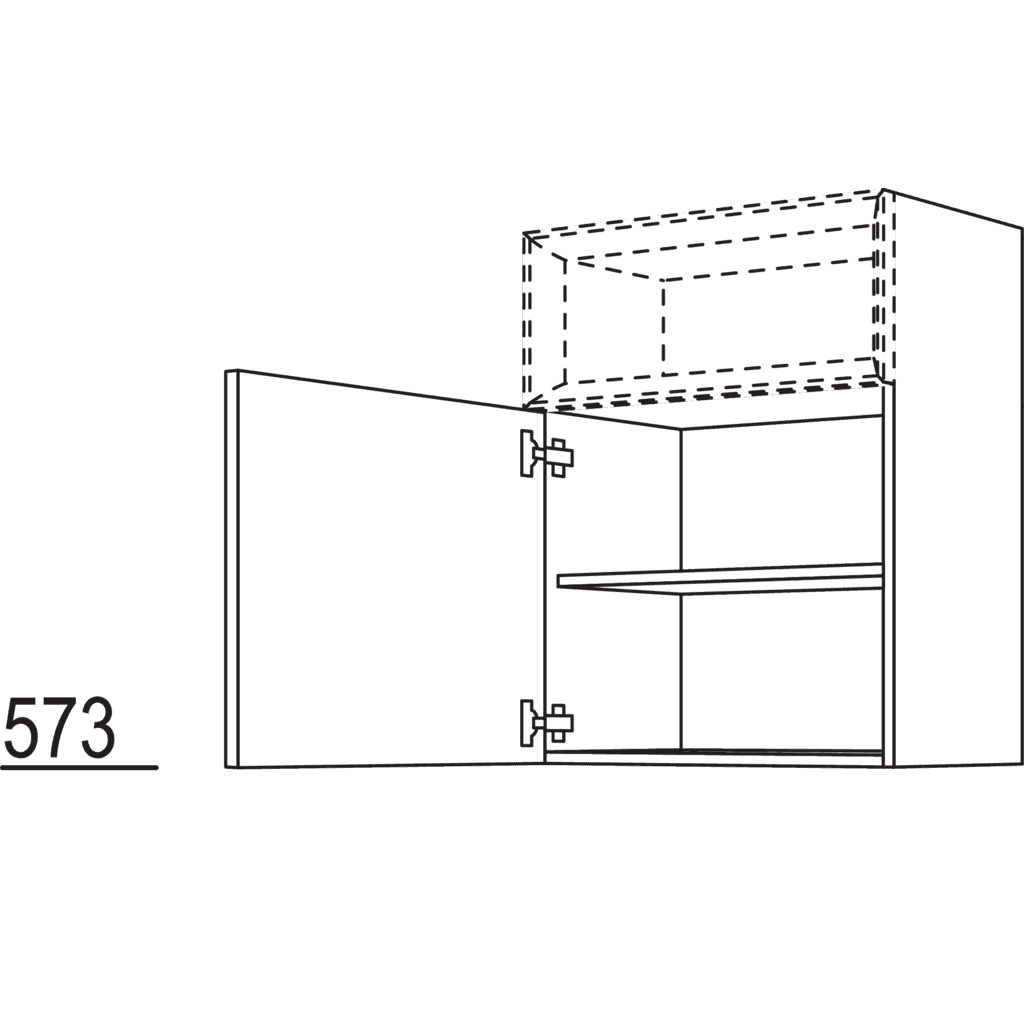 Wandschrank für
Regaleinsatz Case
