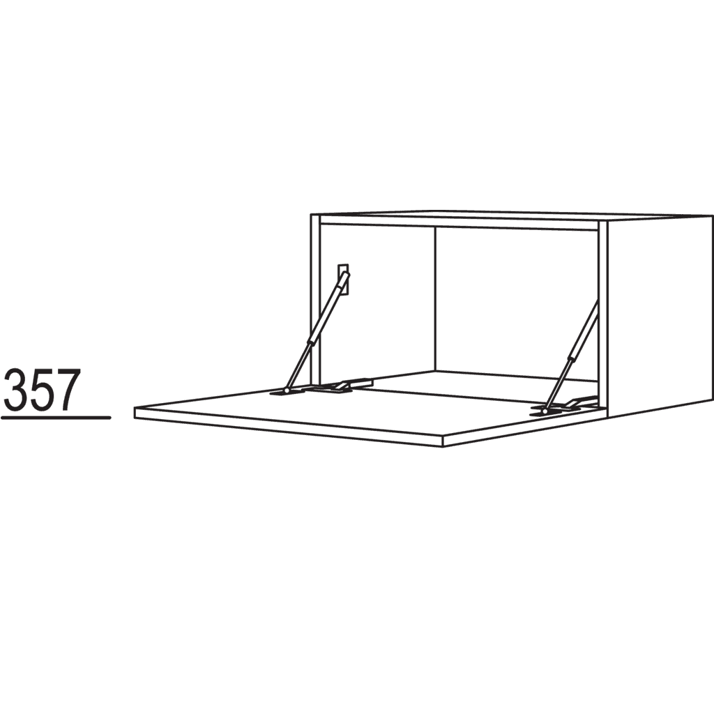 Wandschrank mit Barklappe