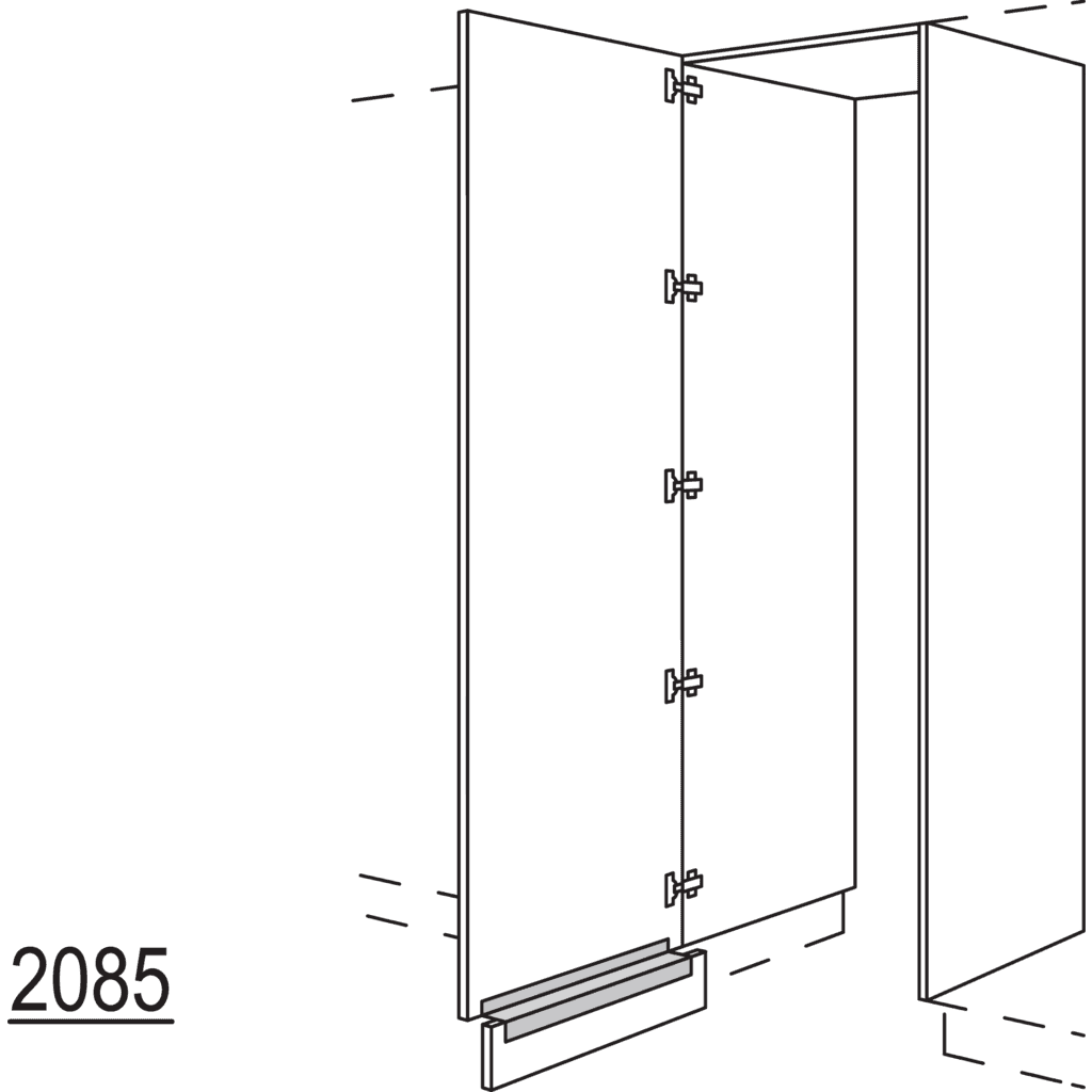 Hochschrank-Durchgangstür