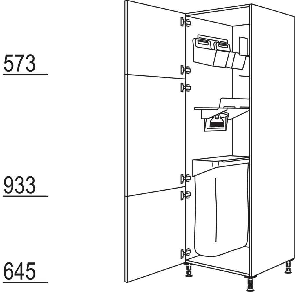 XL-Hochschrank mit
Ordnungssystem Laundry-Area