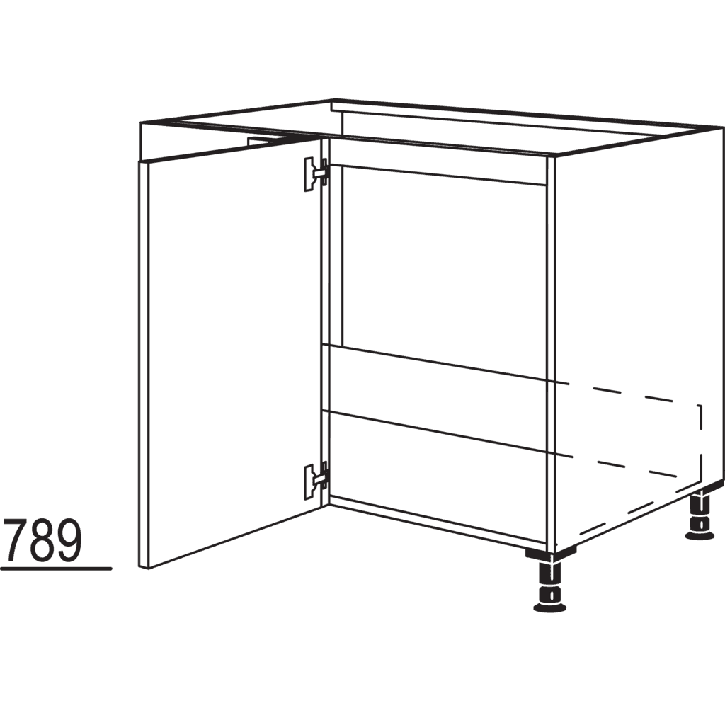 XL-Spülen-Eckschrank