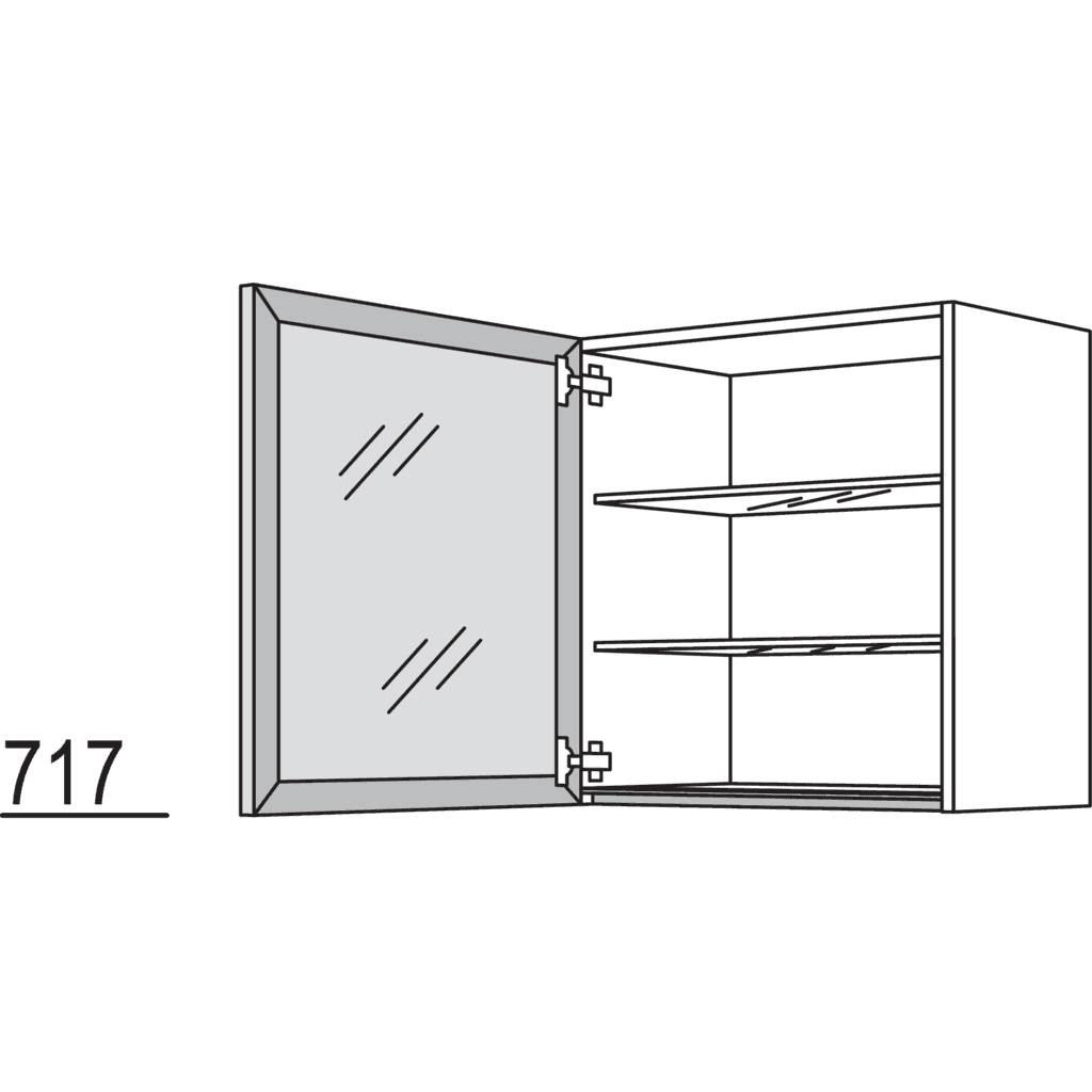 Glas-Wandschrank Square