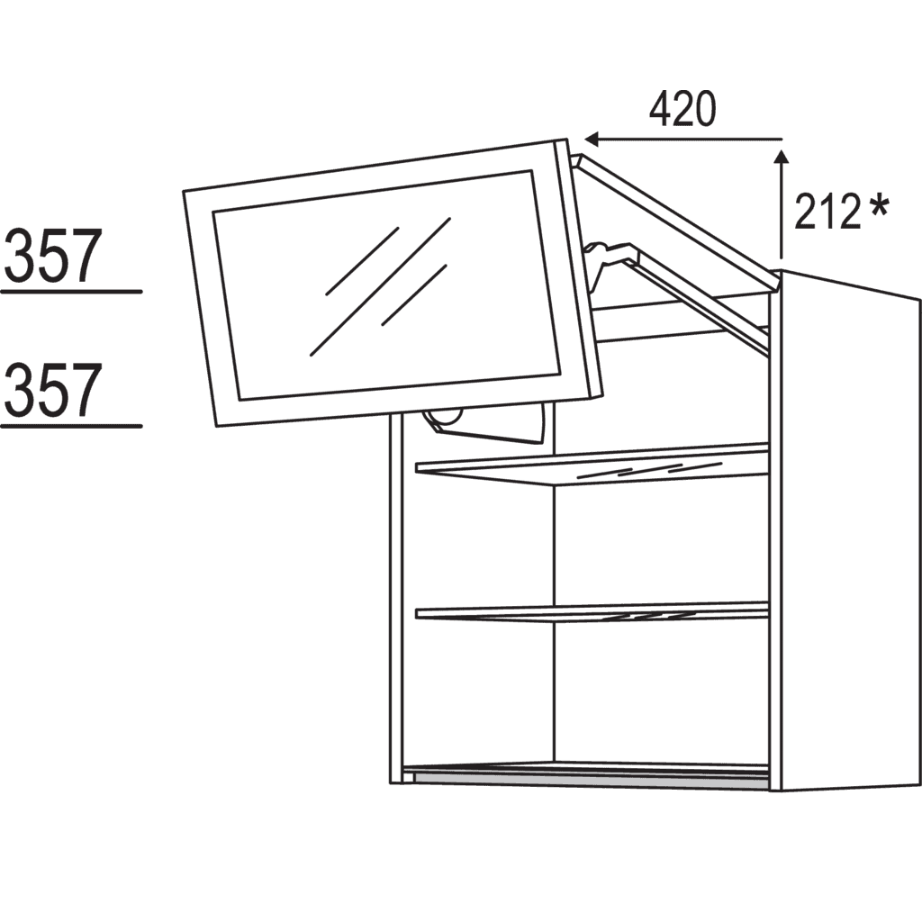 Wandschrank Falt-Lifttür