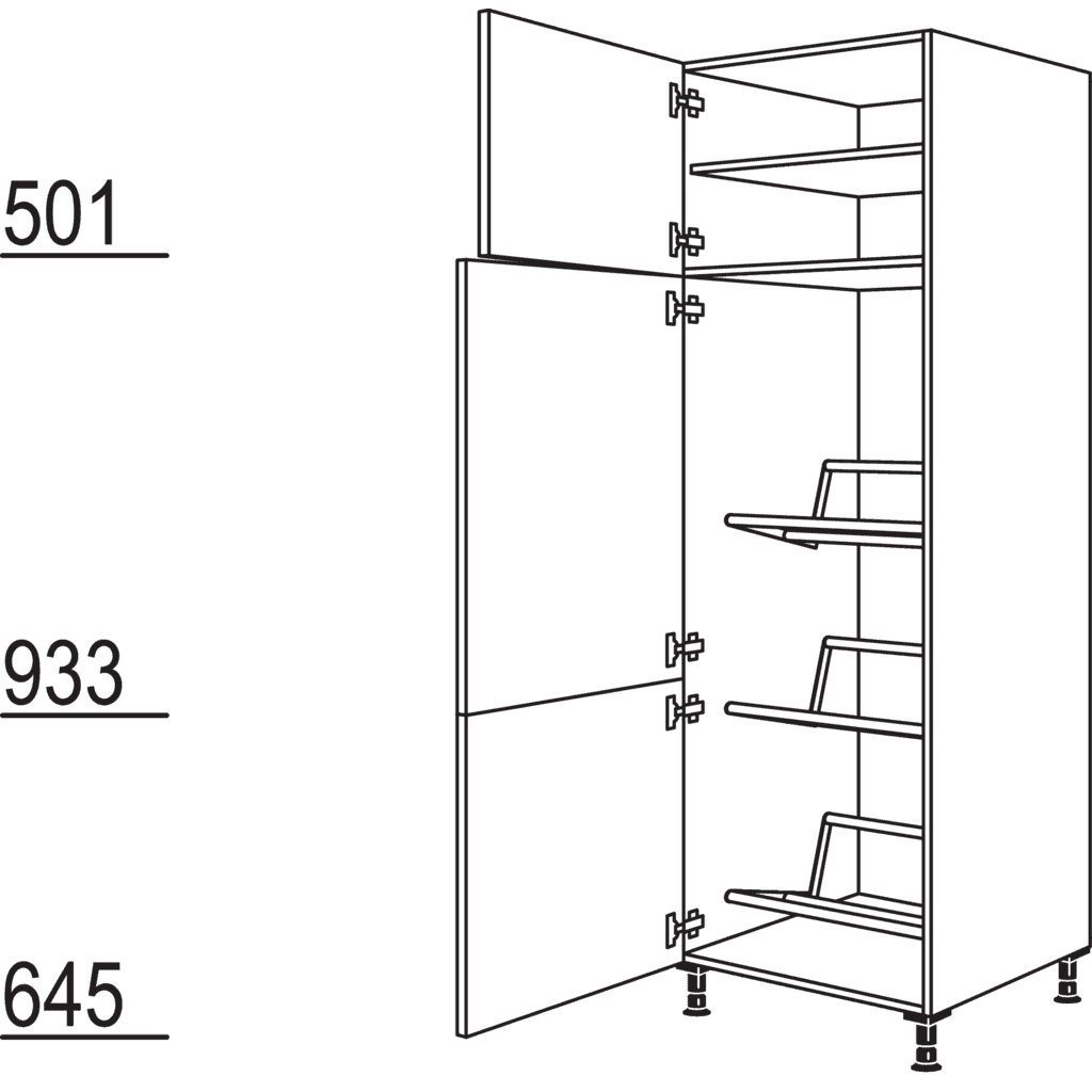 XL-Hochschrank für
Getränkekisten