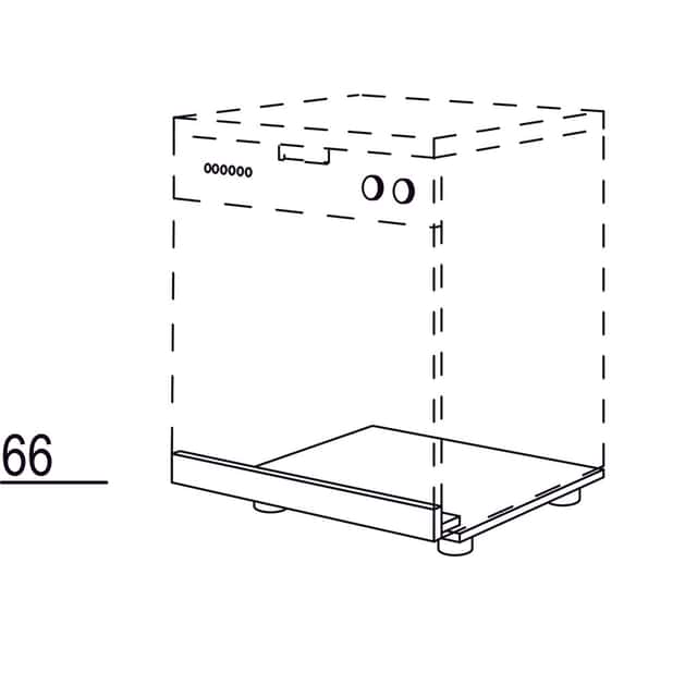 Geschirrspüler-Unterbau für
Maxi-Höhe
für Gerätehöhe: 805 bis 820 mm - 1