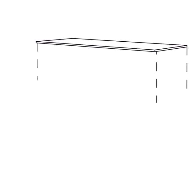 Abdeckboden in Echtholz-
Furnier, 10 mm stark, für
Highboards in festen Breiten