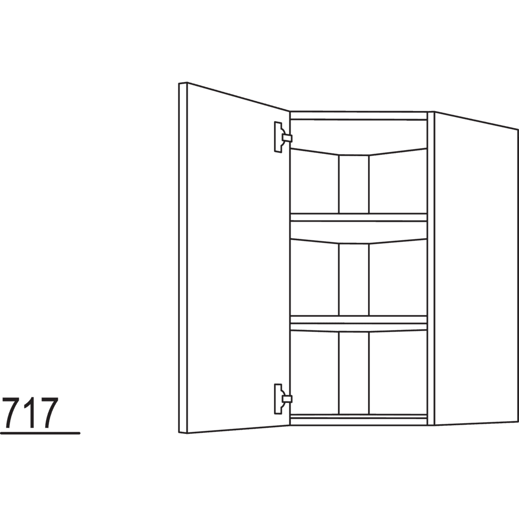 Wand-Eckschrank, diagonal