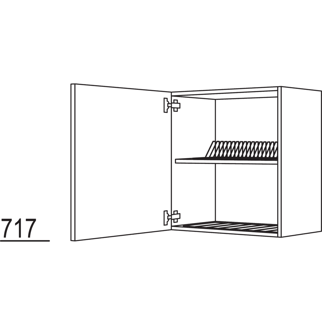 Wandschrank mit Abtropfgitter