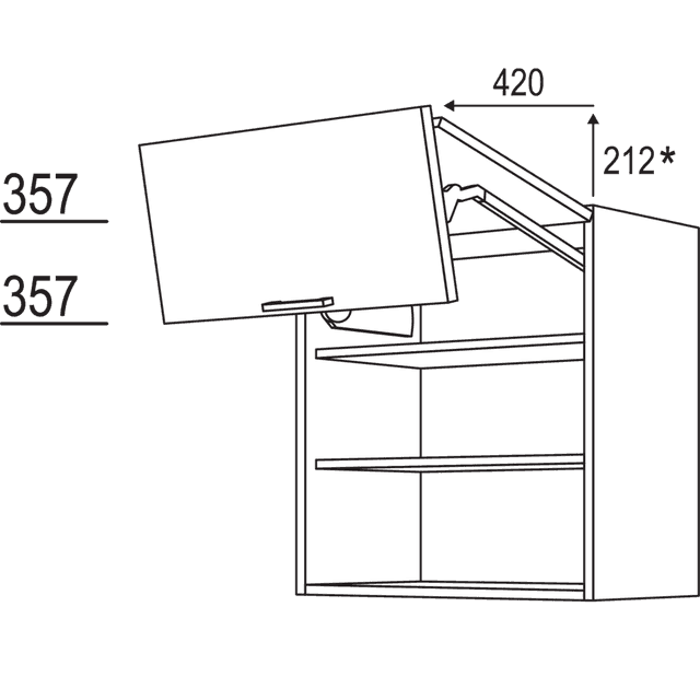 Wandschrank Falt-Lifttür