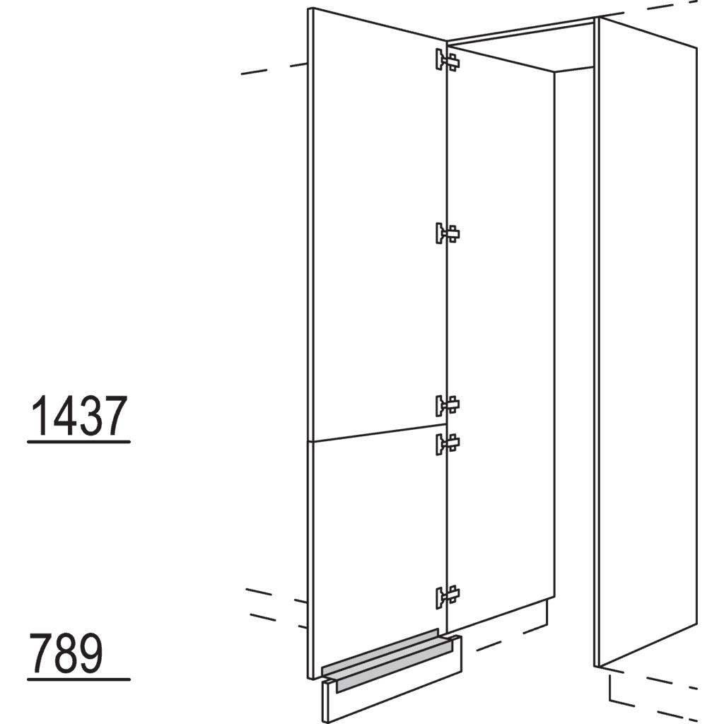 XL-Hochschrank-Durchgangstür