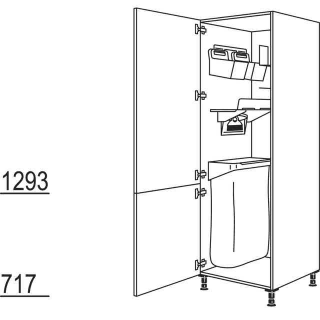 Hochschrank mit
Ordnungssystem Laundry-Area