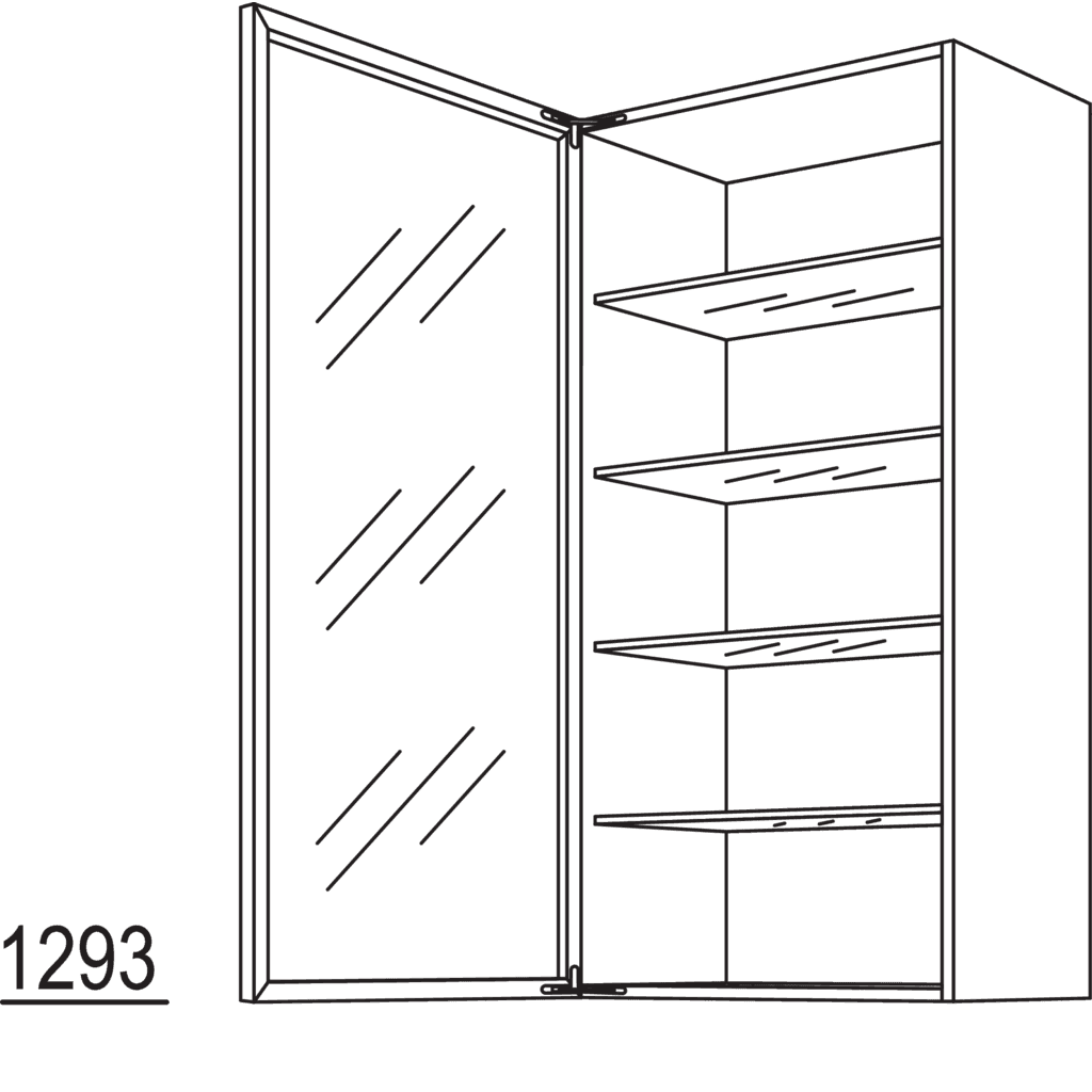 Glas-Wandschrank Air