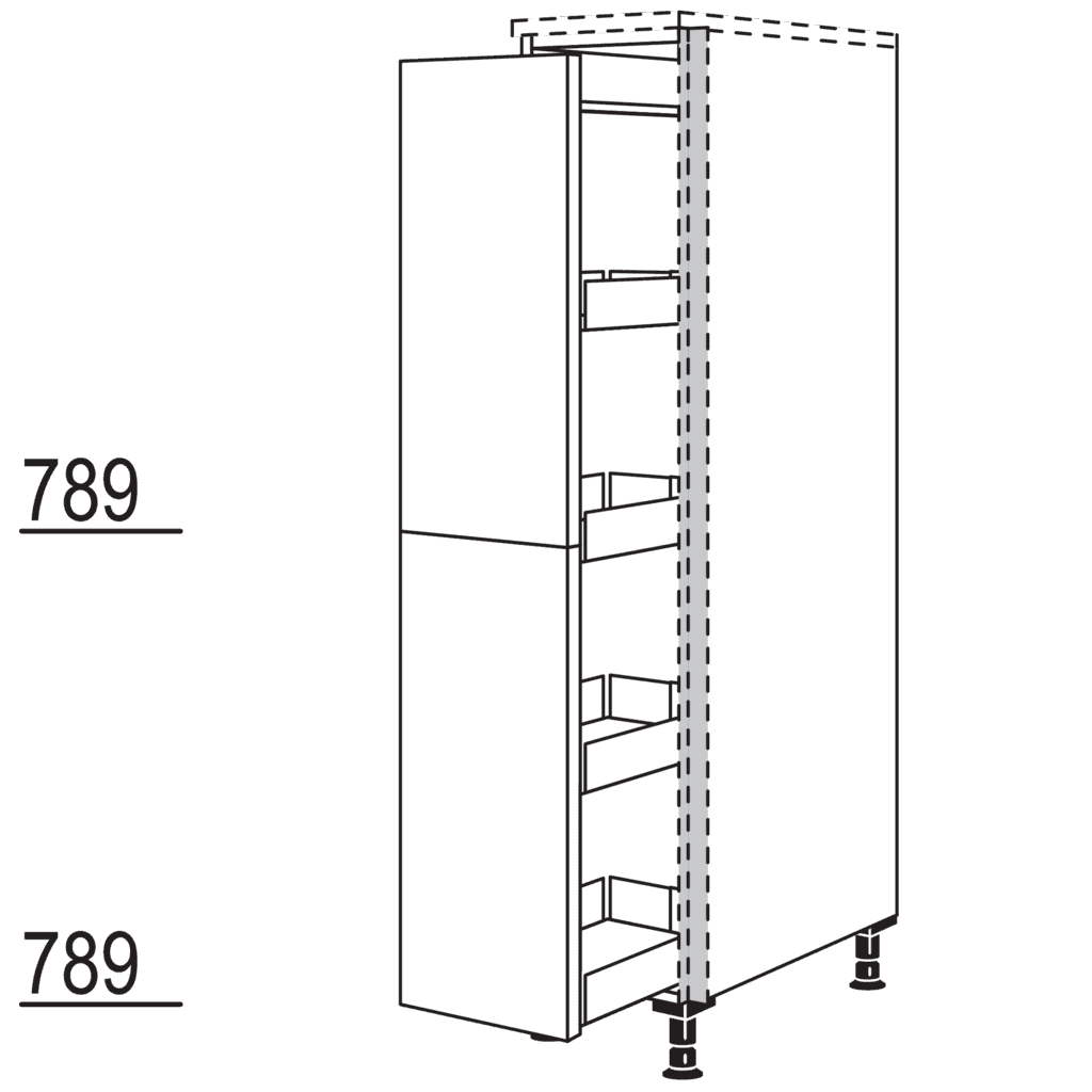 XL-Highboard Apothekerschrank