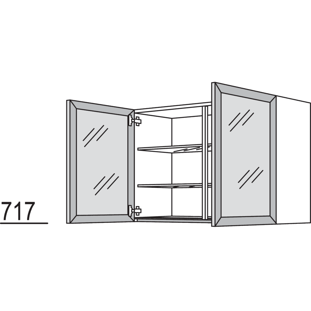 Glas-Wandschrank Square