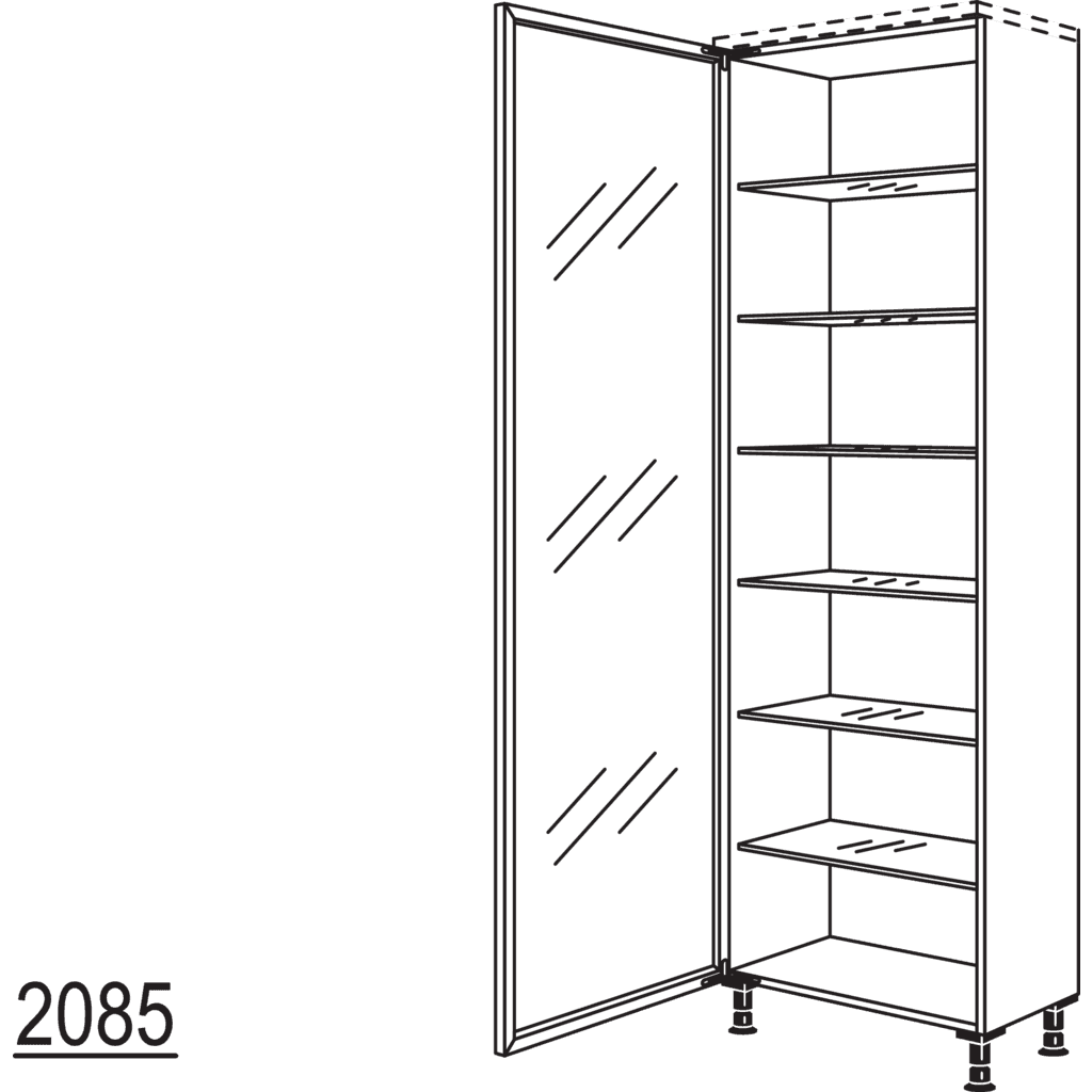 XL-Glas-Hochschrank Air