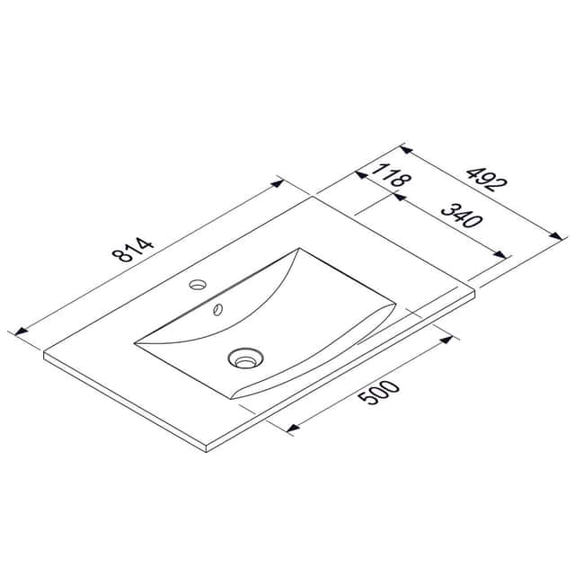 MARMITE: Möbelwaschtisch MEGX
800C, Mineral Composite, Weiß
Hochglanz - 1