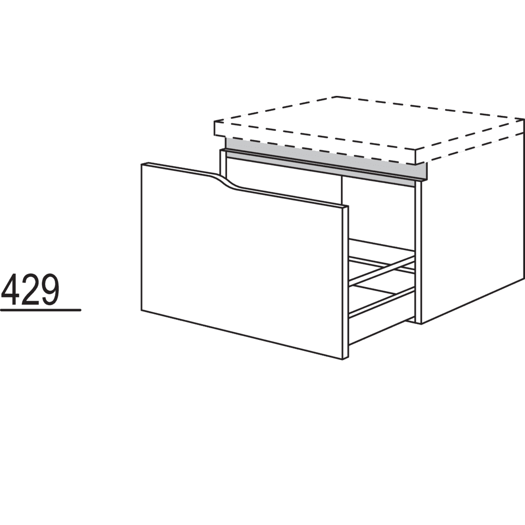 Abschluss-Auszugschrank Curve