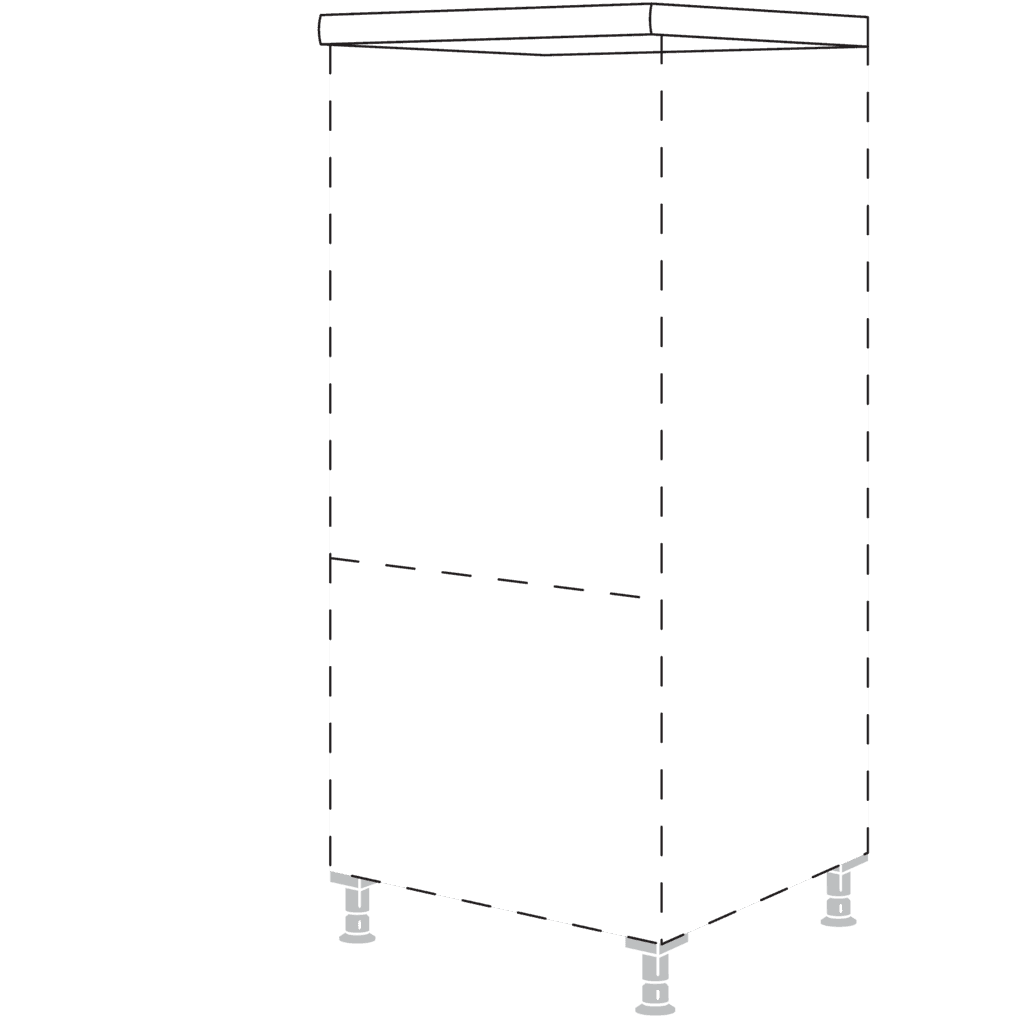 Abdeckboden, 50 mm stark,
für Highboard in festen Maßen
