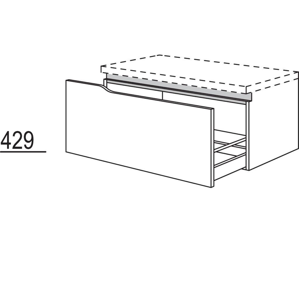Abschluss-Auszugschrank Curve