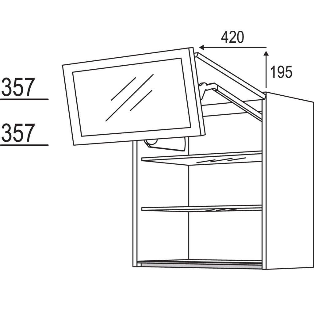 Wandschrank Falt-Lifttür