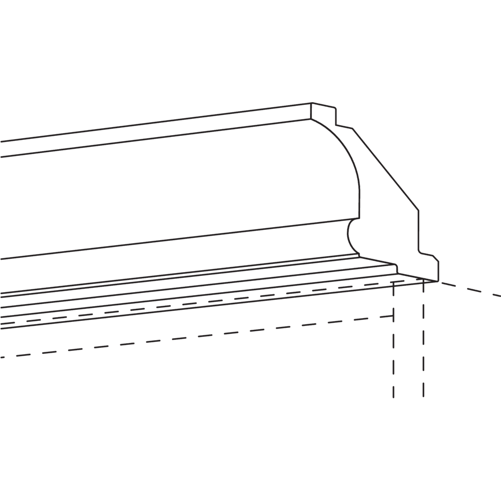 Kranzleiste, Landhaus-Profil,
gerade